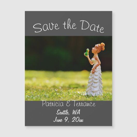 Funny Save the Date Princess Frog (Voorkant)