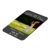 Funny Save the Date Princess Frog Magneet (Linkerzijde)