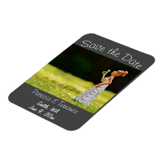 Funny Save the Date Princess Frog Magneet (Linkerzijde)