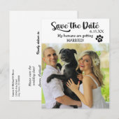 Funny Save the Wedding Date met Dog Briefkaart (Voorkant / Achterkant)