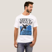 Funny Save the Whales Orca Satire Spoof Humor T-shirt (Voorkant volledig)