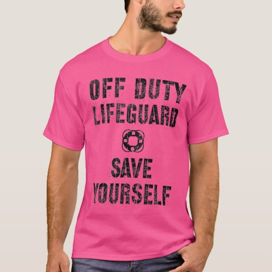 Funny Save Yourself Lifeguard Swimming Pool Off T-shirt (Voorkant)