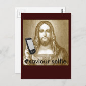 Funny Save Yourself Parody Savior Selfie Briefkaart (Voorkant / Achterkant)