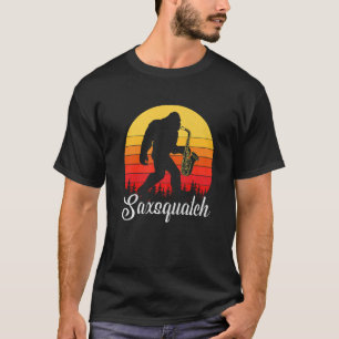 Funny Saxophone Design, Saxsquatch, Sci-Fi Woodwin T-shirt