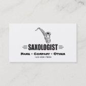 Funny Saxophone Lover Visitekaartje (Voorkant)