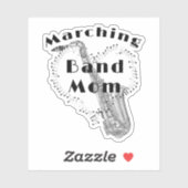 Funny Saxophone Marching Band Mam Sticker (Vel)