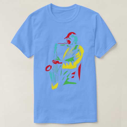Funny Saxophone Musician Modern Style (2) T-shirt (Design voorkant)