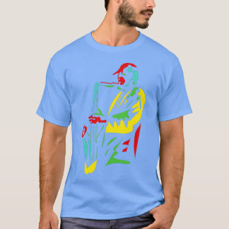 Funny Saxophone Musician Modern Style (2) T-shirt