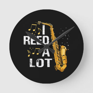 Funny Saxophone Ronde Klok