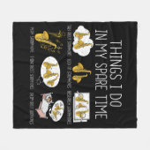 Funny Saxophone Speler Gift Mannen Jazz Muziek Fleece Deken (Voorkant (Horizontaal))