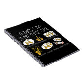 Funny Saxophone Speler Gift Mannen Jazz Muziek Notitieboek (Rechterzijde)