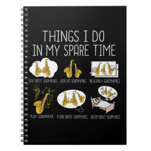 Funny Saxophone Speler Gift Mannen Jazz Muziek Notitieboek