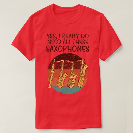 Funny Saxophone T-shirt (Design voorkant)