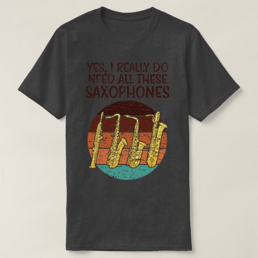 Funny Saxophone T-shirt (Design voorkant)