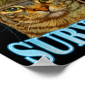 Funny Saying 67 Cats Tummy Ache Survivor Cat Meme  Poster (Hoek)