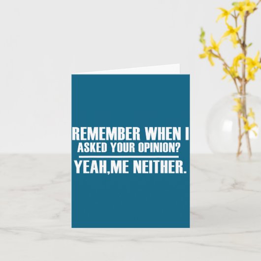 Funny Saying &amp; Funnywith Sayings Remember When Kaart (Gele Bloem)