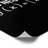 Funny Saying Avoid Negativity Math Equation Men Wo Poster (Hoek)