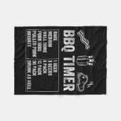 Funny Saying Bbq Timer Beer Grill Dad Barbecue Dri Fleece Deken (Voorkant (Horizontaal))