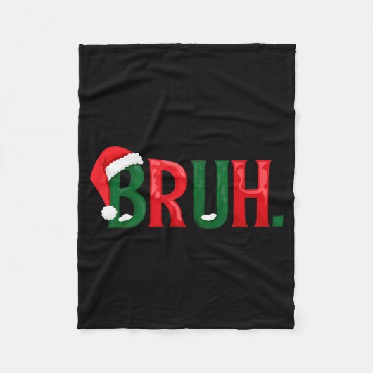 Funny Saying Bruh Meme Matching Teens Boys Men Chr Fleece Deken (Voorkant)