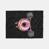 Funny Saying Donut Give Up Gym Weight Lifting Work Fleece Deken (Voorkant (Horizontaal))