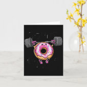 Funny Saying Donut Give Up Gym Weight Lifting Work Kaart (Gele Bloem)