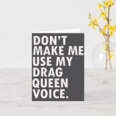 Funny Saying Drag Queen Gag Gift Gay Lgbt Gift  Kaart (Gele Bloem)