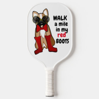 Funny Saying French Bulldog with Glasses Pickleball Paddle