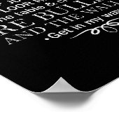 Funny Saying I'm Not Clumsy Sarcastic Women Men Bo Poster (Hoek)