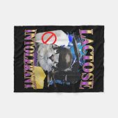 Funny Saying Lactose Intolerant Silly Cat Meme Cat Fleece Deken (Voorkant (Horizontaal))