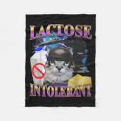 Funny Saying Lactose Intolerant Silly Cat Meme Cat Fleece Deken (Voorkant)