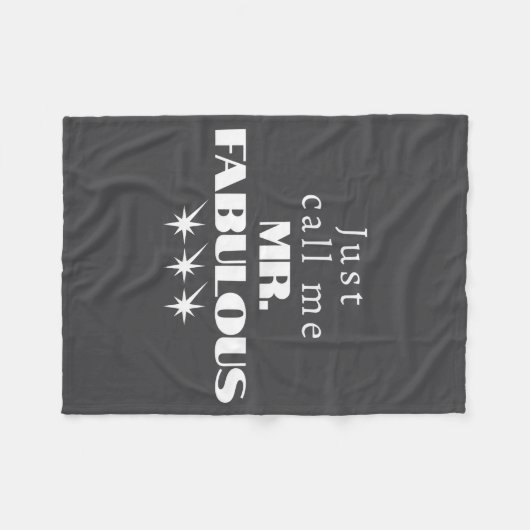 Funny Saying Mr Fabulous Descriptive  Fleece Deken (Voorkant (Horizontaal))