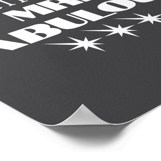 Funny Saying Mr Fabulous Descriptive  Poster (Hoek)