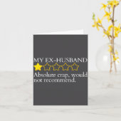 Funny Saying My Ex-husband Very Bad Would Not Reco Kaart (Gele Bloem)