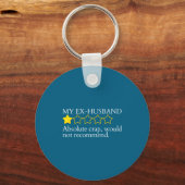 Funny Saying My Ex-husband Very Bad Would Not Reco Sleutelhanger (Voorkant)
