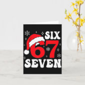 Funny Saying Six Seven Christmas 67 Meme Xmas Boys Kaart (Gele Bloem)