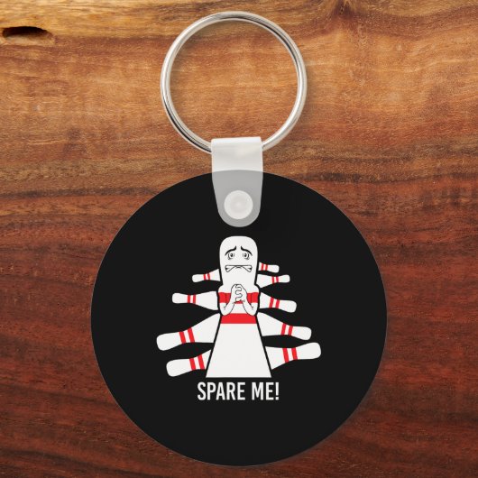 Funny Saying Spare Me Bowling Bowler Sleutelhanger (Voorkant)