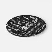 Funny Sayings 40th Birthday Black Papieren Bordje (Gekanteld)