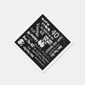 Funny Sayings 40th Birthday Black Servet (Hoek)