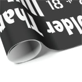 Funny Sayings 40th Birthday Black Wrapping Paper Cadeaupapier (Rol Hoek)