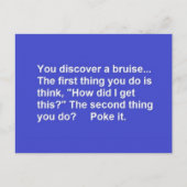 FUNNY SAYINGS BRUISE POKT LAUGHS COMMENTAAR POSTCA BRIEFKAART (Voorkant)