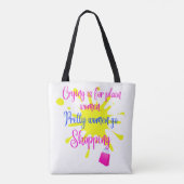 Funny Sayings_Funny Quote_ Vrouwen gaan winkelen Tote Bag (Achterkant)