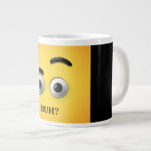 Funny Sayings Huh Verward Face Yellow & Black Grote Koffiekop (Voorkant rechts)