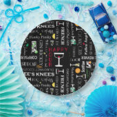 Funny Sayings l Retro Cocktail Names Patroon Papieren Bordje (Feest)