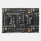 Funny Sayings l Retro Cocktail Names Patroon Theedoek (Horizontaal)