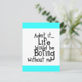 FUNNY SAYINGS LATEN LEVENSDUUR TOE ZONDER DAT IK O BRIEFKAART (Staand voorkant)