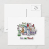 Funny Sayings Quote - Bird - het woord is Briefkaart (Voorkant / Achterkant)