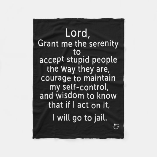 Funny Sayings S - New Serenity Jail Prayer  Fleece Deken (Voorkant)