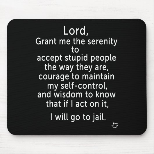 Funny Sayings S - New Serenity Jail Prayer Muismat (Voorkant)