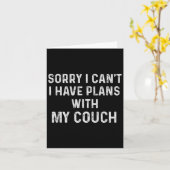 Funny Sayings Shirts Sorry I Cant I Have Plans Wit Kaart (Gele Bloem)