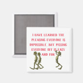 Funny Sayings Square Magnet 19 (Voorkant / Achterkant)